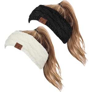 image:imageFunky Junque Winter Headbands for Women  Warm Head Wraps Earmuff Style Ear Warmers Cozy Headwrap for Running Womens Outdoors Gear amp Accessories  Chenille Confetti OatmealBlack  Ivory 2 Pack