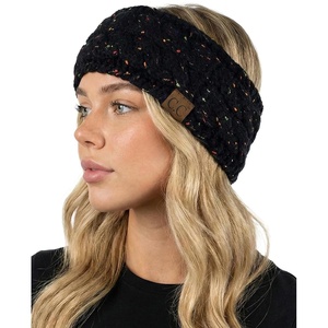 image:imageFunky Junque Winter Headbands for Women  Warm Head Wraps Earmuff Style Ear Warmers Cozy Headwrap for Running Womens Outdoors Gear amp Accessories  Chenille Confetti OatmealBlack