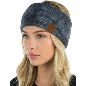 image:imageFunky Junque Womens Cozy Tie Dye Headband Ear Warmer  Stylish Winter Headwrap  Bright Hues Neutral Tones Value PacksGreyCharcoal