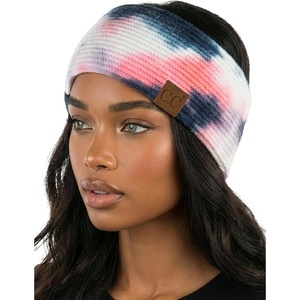 image:imageFunky Junque Womens Cozy Tie Dye Headband Ear Warmer  Stylish Winter Headwrap  Bright Hues Neutral Tones Value PacksNavyPink
