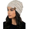 image:imageFunky Junque Adult Winter Beanie Slouchy Knit Skull Cap  Ribbed Cuff Hat for Men and Women Soft Acrylic Toboggan Warm and Lightweight Ski and Cold Weather Elastic Stretch FitOatmeal  Confetti
