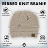 image:imageFunky Junque Adult Winter Beanie Slouchy Knit Skull Cap  Ribbed Cuff Hat for Men and Women Soft Acrylic Toboggan Warm and Lightweight Ski and Cold Weather Elastic Stretch FitBeige