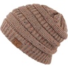 image:imageFunky Junque Adult Winter Beanie Slouchy Knit Skull Cap  Ribbed Cuff Hat for Men and Women Soft Acrylic Toboggan Warm and Lightweight Ski and Cold Weather Elastic Stretch FitTaupe  Confetti