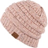 image:imageFunky Junque Adult Winter Beanie Slouchy Knit Skull Cap  Ribbed Cuff Hat for Men and Women Soft Acrylic Toboggan Warm and Lightweight Ski and Cold Weather Elastic Stretch FitIndi Pink  Confetti