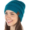 image:imageFunky Junque Adult Winter Beanie Slouchy Knit Skull Cap  Ribbed Cuff Hat for Men and Women Soft Acrylic Toboggan Warm and Lightweight Ski and Cold Weather Elastic Stretch FitTeal