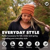 image:imageFunky Junque Adult Winter Beanie Slouchy Knit Skull Cap  Ribbed Cuff Hat for Men and Women Soft Acrylic Toboggan Warm and Lightweight Ski and Cold Weather Elastic Stretch FitRust  Confetti