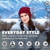 image:imageFunky Junque Adult Winter Beanie Slouchy Knit Skull Cap  Ribbed Cuff Hat for Men and Women Soft Acrylic Toboggan Warm and Lightweight Ski and Cold Weather Elastic Stretch FitBurgundy  Confetti