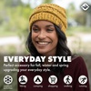 image:imageFunky Junque Adult Winter Beanie Slouchy Knit Skull Cap  Ribbed Cuff Hat for Men and Women Soft Acrylic Toboggan Warm and Lightweight Ski and Cold Weather Elastic Stretch FitMustard  Confetti