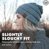 image:imageFunky Junque Adult Winter Beanie Slouchy Knit Skull Cap  Ribbed Cuff Hat for Men and Women Soft Acrylic Toboggan Warm and Lightweight Ski and Cold Weather Elastic Stretch FitHeather Grey