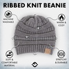 image:imageFunky Junque Adult Winter Beanie Slouchy Knit Skull Cap  Ribbed Cuff Hat for Men and Women Soft Acrylic Toboggan Warm and Lightweight Ski and Cold Weather Elastic Stretch FitHeather Grey