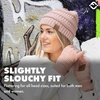 image:imageFunky Junque Adult Winter Beanie Slouchy Knit Skull Cap  Ribbed Cuff Hat for Men and Women Soft Acrylic Toboggan Warm and Lightweight Ski and Cold Weather Elastic Stretch FitIndi Pink