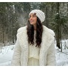 image:imageFunky Junque Adult Winter Beanie Slouchy Knit Skull Cap  Ribbed Cuff Hat for Men and Women Soft Acrylic Toboggan Warm and Lightweight Ski and Cold Weather Elastic Stretch FitIvory  Confetti