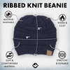 image:imageFunky Junque Adult Winter Beanie Slouchy Knit Skull Cap  Ribbed Cuff Hat for Men and Women Soft Acrylic Toboggan Warm and Lightweight Ski and Cold Weather Elastic Stretch FitNavy