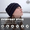 image:imageFunky Junque Adult Winter Beanie Slouchy Knit Skull Cap  Ribbed Cuff Hat for Men and Women Soft Acrylic Toboggan Warm and Lightweight Ski and Cold Weather Elastic Stretch FitNavy  Confetti