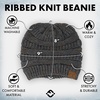 image:imageFunky Junque Adult Winter Beanie Slouchy Knit Skull Cap  Ribbed Cuff Hat for Men and Women Soft Acrylic Toboggan Warm and Lightweight Ski and Cold Weather Elastic Stretch FitCharcoal  Confetti