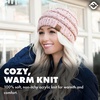 image:imageFunky Junque Adult Winter Beanie Slouchy Knit Skull Cap  Ribbed Cuff Hat for Men and Women Soft Acrylic Toboggan Warm and Lightweight Ski and Cold Weather Elastic Stretch FitIndi Pink  Confetti