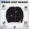 image:imageFunky Junque Adult Winter Beanie Slouchy Knit Skull Cap  Ribbed Cuff Hat for Men and Women Soft Acrylic Toboggan Warm and Lightweight Ski and Cold Weather Elastic Stretch FitBlack