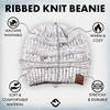 image:imageFunky Junque Adult Winter Beanie Slouchy Knit Skull Cap  Ribbed Cuff Hat for Men and Women Soft Acrylic Toboggan Warm and Lightweight Ski and Cold Weather Elastic Stretch FitIvory  Confetti