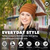 image:imageFunky Junque Adult Winter Beanie Slouchy Knit Skull Cap  Ribbed Cuff Hat for Men and Women Soft Acrylic Toboggan Warm and Lightweight Ski and Cold Weather Elastic Stretch FitClay