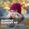 image:imageFunky Junque Adult Winter Beanie Slouchy Knit Skull Cap  Ribbed Cuff Hat for Men and Women Soft Acrylic Toboggan Warm and Lightweight Ski and Cold Weather Elastic Stretch FitBurgundy  Confetti