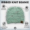 image:imageFunky Junque Adult Winter Beanie Slouchy Knit Skull Cap  Ribbed Cuff Hat for Men and Women Soft Acrylic Toboggan Warm and Lightweight Ski and Cold Weather Elastic Stretch FitMint  Confetti