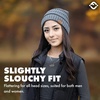 image:imageFunky Junque Adult Winter Beanie Slouchy Knit Skull Cap  Ribbed Cuff Hat for Men and Women Soft Acrylic Toboggan Warm and Lightweight Ski and Cold Weather Elastic Stretch FitCharcoal