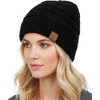 image:imageFunky Junque Adult Winter Beanie Slouchy Knit Skull Cap  Ribbed Cuff Hat for Men and Women Soft Acrylic Toboggan Warm and Lightweight Ski and Cold Weather Elastic Stretch FitBlack