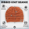 image:imageFunky Junque Adult Winter Beanie Slouchy Knit Skull Cap  Ribbed Cuff Hat for Men and Women Soft Acrylic Toboggan Warm and Lightweight Ski and Cold Weather Elastic Stretch FitRust  Confetti