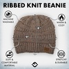 image:imageFunky Junque Adult Winter Beanie Slouchy Knit Skull Cap  Ribbed Cuff Hat for Men and Women Soft Acrylic Toboggan Warm and Lightweight Ski and Cold Weather Elastic Stretch FitTaupe  Confetti