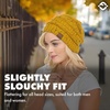image:imageFunky Junque Adult Winter Beanie Slouchy Knit Skull Cap  Ribbed Cuff Hat for Men and Women Soft Acrylic Toboggan Warm and Lightweight Ski and Cold Weather Elastic Stretch FitMustard  Confetti