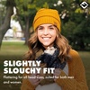 image:imageFunky Junque Adult Winter Beanie Slouchy Knit Skull Cap  Ribbed Cuff Hat for Men and Women Soft Acrylic Toboggan Warm and Lightweight Ski and Cold Weather Elastic Stretch FitMustard