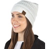image:imageFunky Junque Adult Winter Beanie Slouchy Knit Skull Cap  Ribbed Cuff Hat for Men and Women Soft Acrylic Toboggan Warm and Lightweight Ski and Cold Weather Elastic Stretch FitIvory
