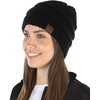 image:imageFunky Junque Adult Winter Beanie Slouchy Knit Skull Cap  Ribbed Cuff Hat for Men and Women Soft Acrylic Toboggan Warm and Lightweight Ski and Cold Weather Elastic Stretch FitBlack