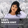 image:imageFunky Junque Adult Winter Beanie Slouchy Knit Skull Cap  Ribbed Cuff Hat for Men and Women Soft Acrylic Toboggan Warm and Lightweight Ski and Cold Weather Elastic Stretch FitBlack