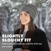 image:imageFunky Junque Adult Winter Beanie Slouchy Knit Skull Cap  Ribbed Cuff Hat for Men and Women Soft Acrylic Toboggan Warm and Lightweight Ski and Cold Weather Elastic Stretch FitDove Grey  Confetti