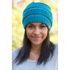 image:imageFunky Junque Adult Winter Beanie Slouchy Knit Skull Cap  Ribbed Cuff Hat for Men and Women Soft Acrylic Toboggan Warm and Lightweight Ski and Cold Weather Elastic Stretch FitTeal