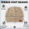 image:imageFunky Junque Adult Winter Beanie Slouchy Knit Skull Cap  Ribbed Cuff Hat for Men and Women Soft Acrylic Toboggan Warm and Lightweight Ski and Cold Weather Elastic Stretch FitLatte  Confetti