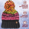image:imageFunky Junque Aprs Ski Pom Pom Beanie for Women  Oversized Knit Winter Hat Warm Cozy Womens Hats for Ski Trips amp Snow DaysBlack Mix