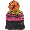 image:imageFunky Junque Aprs Ski Pom Pom Beanie for Women  Oversized Knit Winter Hat Warm Cozy Womens Hats for Ski Trips amp Snow DaysBlack Mix