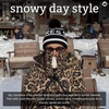 image:imageFunky Junque Aprs Ski Pom Pom Beanie for Women  Oversized Knit Winter Hat Warm Cozy Womens Hats for Ski Trips amp Snow DaysBlack White Lettering