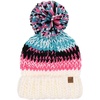 image:imageFunky Junque Aprs Ski Pom Pom Beanie for Women  Oversized Knit Winter Hat Warm Cozy Womens Hats for Ski Trips amp Snow DaysIvory Mix