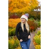 image:imageFunky Junque Aprs Ski Pom Pom Beanie for Women  Oversized Knit Winter Hat Warm Cozy Womens Hats for Ski Trips amp Snow DaysIvory Mix