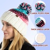 image:imageFunky Junque Aprs Ski Pom Pom Beanie for Women  Oversized Knit Winter Hat Warm Cozy Womens Hats for Ski Trips amp Snow DaysIvory Mix