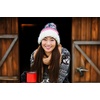 image:imageFunky Junque Aprs Ski Pom Pom Beanie for Women  Oversized Knit Winter Hat Warm Cozy Womens Hats for Ski Trips amp Snow DaysIvory Mix