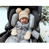 image:imageFunky Junque Baby Double Faux Fur Pom Pom Beanie amp Mittens Set  Newborn Infant 09 Months Winter Hat with Soft Lined MittensBeige 09 Mo