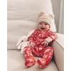 image:imageFunky Junque Baby Double Faux Fur Pom Pom Beanie amp Mittens Set  Newborn Infant 09 Months Winter Hat with Soft Lined MittensBeige 09 Mo