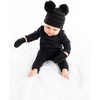 image:imageFunky Junque Baby Double Faux Fur Pom Pom Beanie amp Mittens Set  Newborn Infant 09 Months Winter Hat with Soft Lined MittensBlack 09 Months