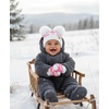 image:imageFunky Junque Baby Double Faux Fur Pom Pom Beanie amp Mittens Set  Newborn Infant 09 Months Winter Hat with Soft Lined MittensDaisy Candy Pink 09 Months