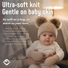 image:imageFunky Junque Baby Double Faux Fur Pom Pom Beanie amp Mittens Set  Newborn Infant 09 Months Winter Hat with Soft Lined MittensDiagonal Basketweave Beige 09 Months