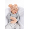 image:imageFunky Junque Baby Double Faux Fur Pom Pom Beanie amp Mittens Set  Newborn Infant 09 Months Winter Hat with Soft Lined MittensIndi Pink 09 Months
